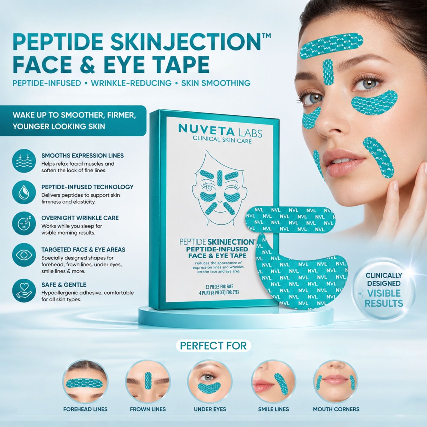 Peptide Skinjection™ Peptide-Infused Face & Eye Tape